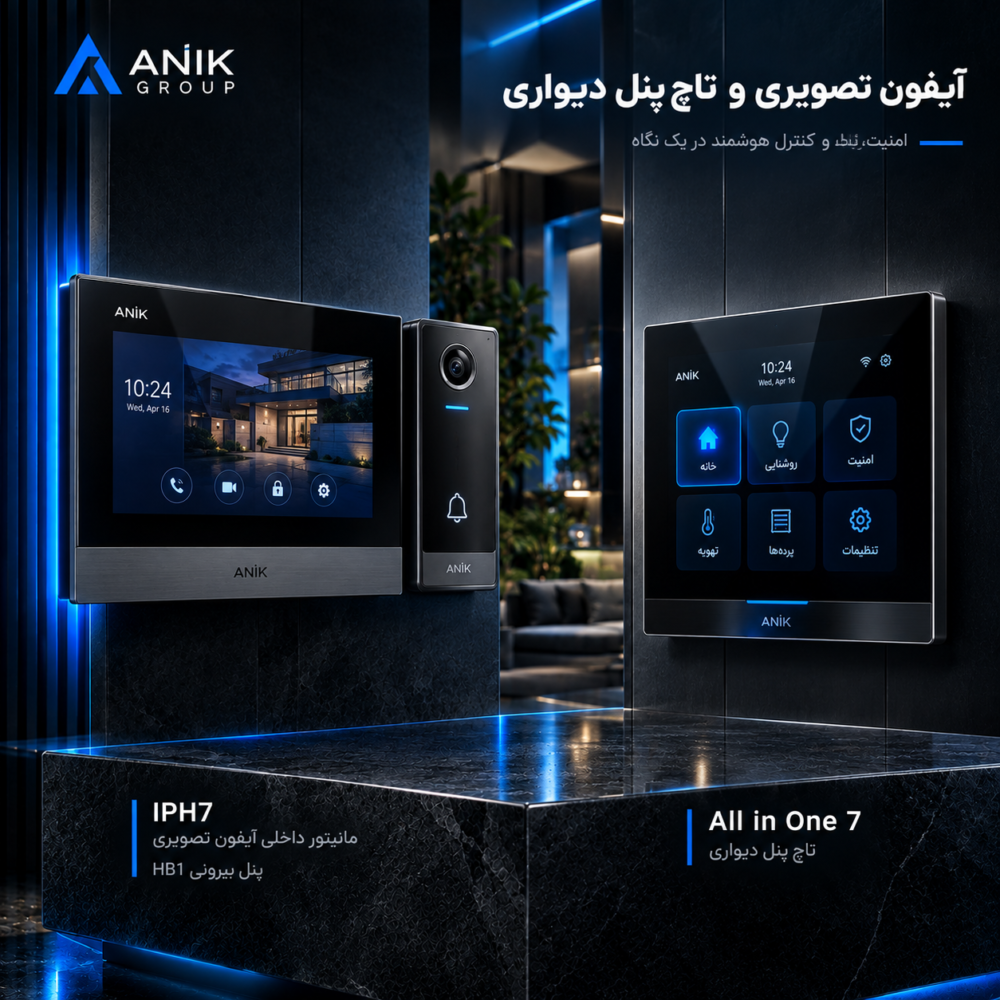 آیفون تصویری هوشمند تاچ پنل دیواری